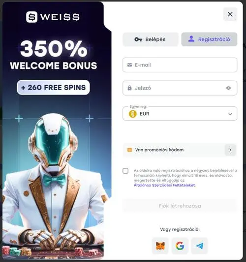 Weiss casino regisztráció